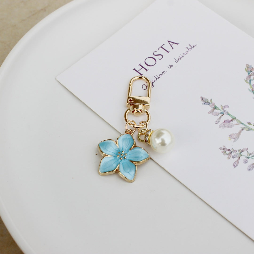 Wholesale  Korean Style Simple Cute Girl Pear Flower Pendant Keychain Bag Pendant Small Gift